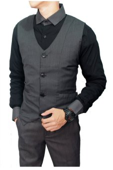 Gudang Fashion - Casual Vests For Guys - Abu  