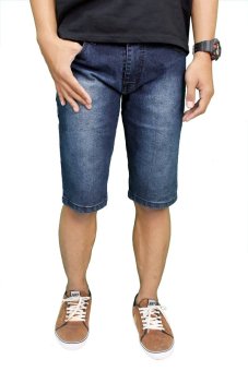Gudang Fashion - Celana Pendek Jeans Pria - Navy  