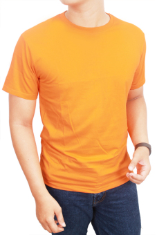 Gudang Fashion - Kaos Polos Pendek Pria O-Neck - Orange  