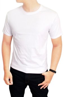 Gudang Fashion - Kaos Polos Pendek Pria O-Neck - Putih  