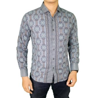 Gudang Fashion - Kemeja Batik Elegan - Abu  