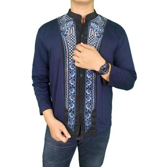 Gudang Fashion - Koko Lengan Panjang Modern - Biru Dongker  