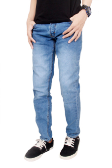Gudang Fashion - Men Jeans Slim Fit - Biru  