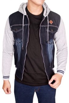 Gudang Fashion - Mens Jeans Jacket - Biru Tua  