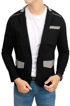 Gudang Fashion - Stretch Blazer For Man - Hitam Kombinasi  