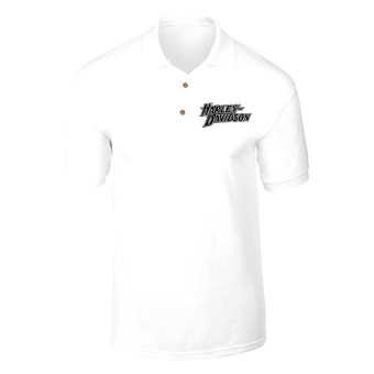 GudangClothing Polo Shirt Harley Davidson 03 - Putih  