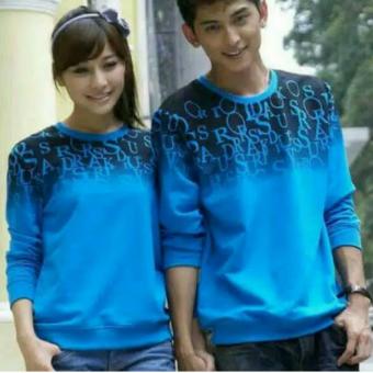 H~Shico Sweater Couple ABJAD ( Biru )  