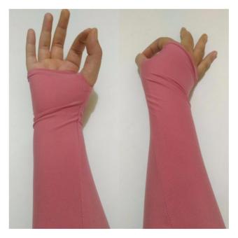 Handsock / manset/ fingerless Jempol Pink  