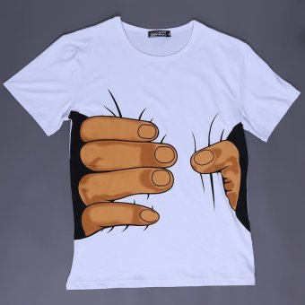 HANG-QIAO Causel 3D T-shirt (White) - Intl  