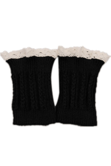 HANG-QIAO Knitted Leg Warmers (Black)  
