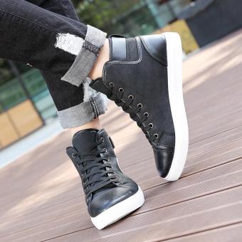 Hang-Qiao Korean Retro Sports Leisure Shoes Hip-hop Fashion Sneakers Black - Intl  