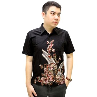 Hansen & Lisa Kemeja Batik Katun - BKTN 222 - Hitam  