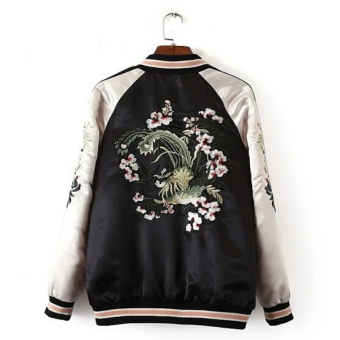 Hanyu Patchwork Causal Vintage Embroidered Jacket for Women Ladies White  