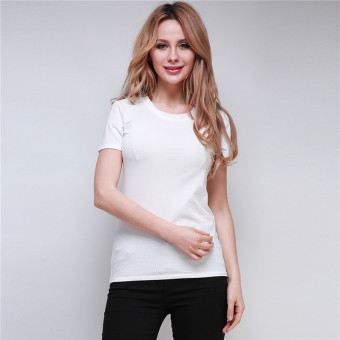 Hanyu Women Summer Vest Top Short Sleeve Blouse Casual Tank Tops T-Shirt White  