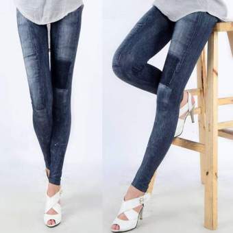 Happycat Women Fashion Jeggings Stretch Skinny Leggings Tights Leg wear Pencil Pants Casual Jeans Topdream (Black) (Regular) - intl  