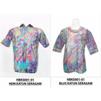 Hem dan Blus Batik Couple HBKS001-01CL  