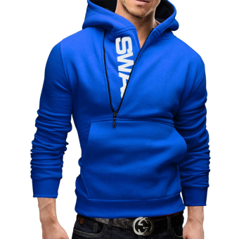 Hequ 2016 Fashion Mens Hoodies Long Sleeve Casual Pullover Sweatshirt Chandal Hombre Hip Top Men Hoodies Blue - intl  