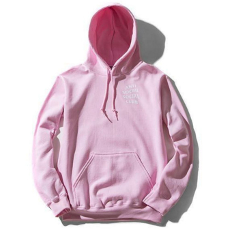 Hequ ANTI SOCIAL CLUB Men Sweatshirts Autumn Fashion Hooded Hip Hop Style Streetwear Tracksuit Hoodies Pink - intl  