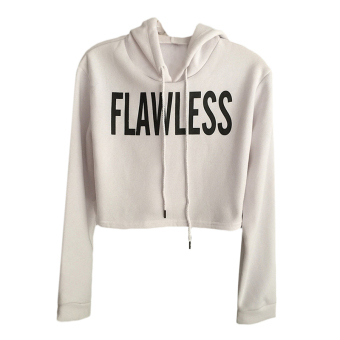 Hequ FLAWLESS Letter Printed Short Jacket (White)  