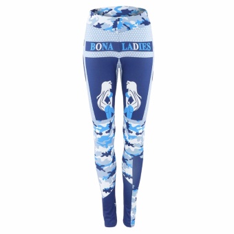 Hequ New Fashion Women's Sports Gym Yoga Running Fitness Leggings Pants Workout Clothes Blue - intl  