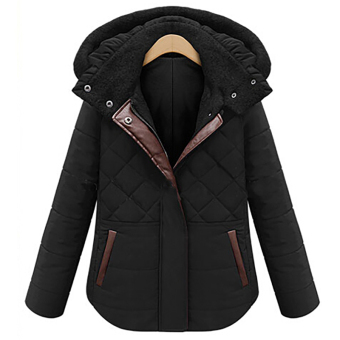 Hequ Winter Fashion Casual Hooded Warm Thick Women Cotton Outdoorwear Jacket Black - intl  
