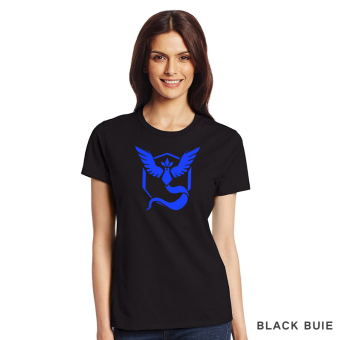 Hequ Women Fashion Girls Cute Pokemon Printed T-shirt Black Blue - Intl  