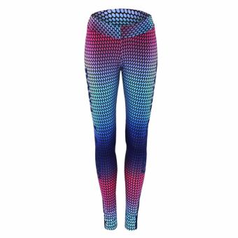 Hequ Women Sports Trousers Yoga Workout Gym Leggings Fitness Athletic Skinny Pants MultiColor - intl  
