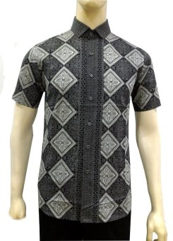 Herman Batik B7845 Baju Kemeja Batik Slimfit Pria Fashion Jeans Muslim Koko  