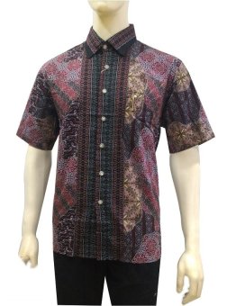 Herman Batik BW03D Baju Kemeja Batik size 17/16/15 RegularFit Fashion Pria Jeans Muslim Koko  