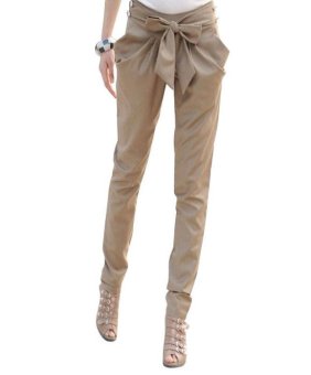 High Quality Women Skinny Long Trousers OL Casual Bow Knot Harem Slim Comfy Pants Plus Size S-XL khadi  