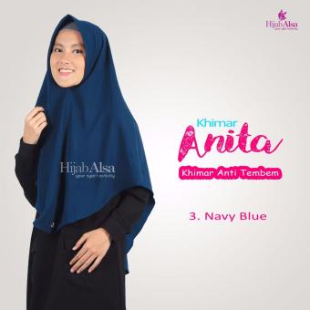 Hijab Alsa - Jilbab Syar'i Anita - Navy Blue  
