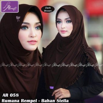 Hijab Instan Arrafi Rumana Rempel (Dark Brown)  