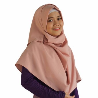 Hijab Maula Pashmina Instan Allium - Coklat Muda  