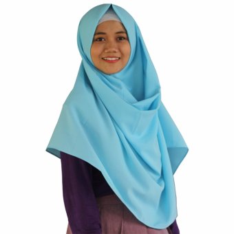 Hijab Maula Pashmina Instan Azalea - Biru Muda  