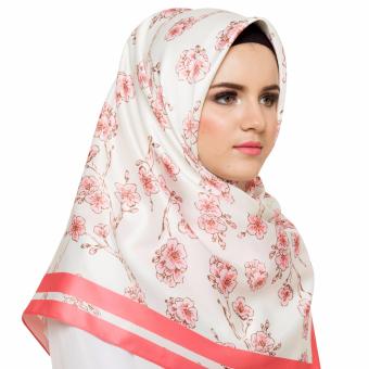 Hijabstore - Moshaict By Itang Yunasz AL 079 - White Motif Flower  