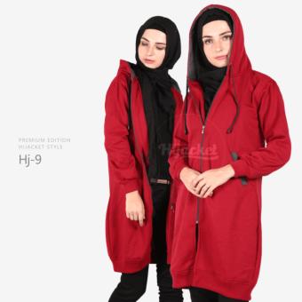 Hijacket Hijab Jaket Maroon and Misty Black  