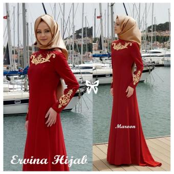 Hirani Collection - Elvina Hijab - Maroon (TANPA PHASMINA)  