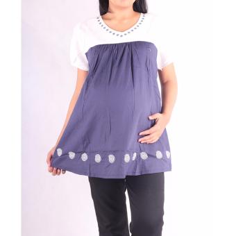 HMILL Baju Hamil Blus Hamil 1441 - Biru  