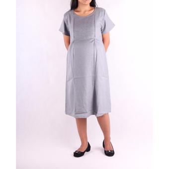 HMILL Baju Hamil Dress Hamil Menyusui 1241 - Abu  