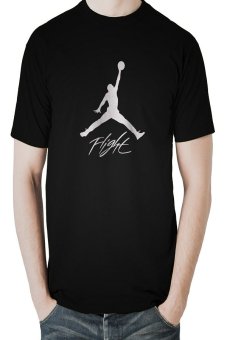 Hollic Cloth Tshirt Pria Jordan Flight - Hitam  