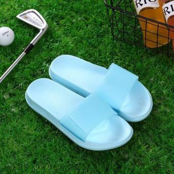 Home Men Women Flip Flop Environmental Odorless Bathroom Slippers (Blue) - intl  