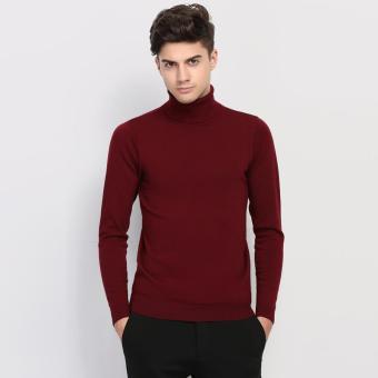 Hot 2017 New Autumn Winter Brand Clothing Sweater Men Turtleneck Slim Fit Winter Pullover Men Solid Color Knitted Sweater Men - intl  