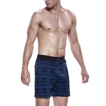 Hot! Leisure brand of mens shorts casual beach boxer trunks sexy man wear baseball male designer men new shorts man wear XL(Blue) - intl  