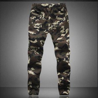 Hot Sale Men's Jogger Autumn Pencil Harem Pants Men Camouflage Military Pants Loose Comfortable Cargo Trousers Camo Joggers 3XL(Green) - intl  