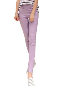 Hotyv Korean Fashion Women High Waist Skinny Long Pants HPT005 (Violet)  