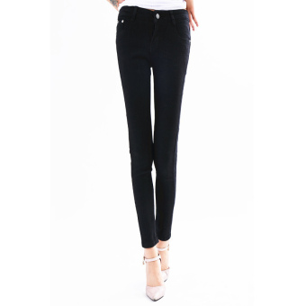 Hotyv Street Fashion Women Casual Skinny Jeans Pencil Pants HPT045 Black - intl  
