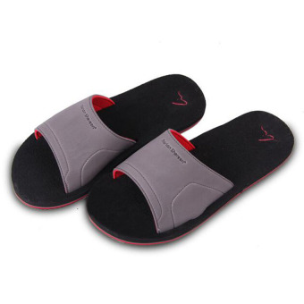 House slippers Men fashion soft comfortable slippers beach shoes (Grey) - Intl  