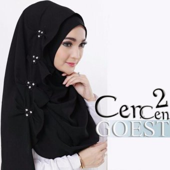 HQo Hijab Kerudung Pashmina Instan CenCen By Agoes Hanggono - Hitam  