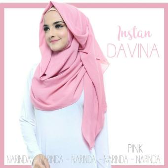 HQo Hijab Kerudung Pashmina Instan Davina By Narinda - Pink  