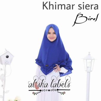 HQo Original Hijab Khimar Kerudung Anak Siera Kids By Alsha Labels - Biru  
